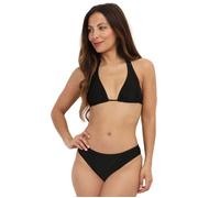 Ensemble de bikini couleur uni comprenant : Haut de bikini triangle avec liens de serrage dans le cou et le dos.Modèle avec coques XL