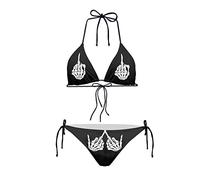 Ensemble de bikini halter à taille haute pour femmes - Bikini deux pièces - Triangle à ficelle, XXL