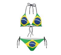 Ensemble de bikini halter à taille haute pour femmes - Bikini deux pièces - Triangle à ficelle, XXL