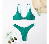 Ensemble de bikini mono à armature soutien-gorge & Bas échancré 2 pièces Maillot de bain L,M,S,XL,XSUnicoloreÉtoffe