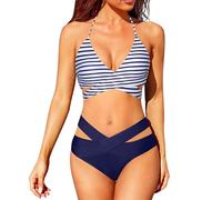 Ensemble De Bikini pour Femme Deux Pièces Haut Et Bas Sexy Bikini Set Ensembles Mode Maillots De Bain Réglable Bra Push Up Mince Vetement De Plage Swimwear Été À Séchage Rapide Plongeon Sport