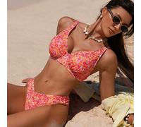 Ensemble de bikini réversible à fleurs Ditsy sexy DD+ Push-Up pour femmes, maillot de bain push-up pour le printemps/été 34DD,36DD,38DD,40DDImprimés aléatoiresÉtoffe