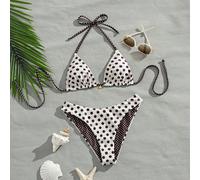 Ensemble de bikini réversible Swim Mod pour femmes, à pois doux et blocs de couleurs L,M,S,XS,XXSGéométriqueÉtoffe