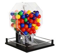 Ensemble de bingo électronique avec tambour de loterie manuel, 100 balles, sélecteur de manivelle pour sélection aléatoire de nombres, idéal pour les fêtes, les lieux de divertissement et les centres