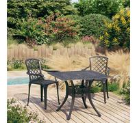 3-delige Bistroset gietaluminium zwart3070587