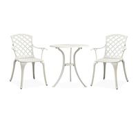 Ensemble de Bistro 3 pcs Aluminium Coulé Noir Salon de Jardin Balcon vidaXL