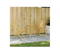 Vidaxl Ensemble De Bistro 3 Pcs Bambou