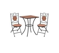 Ensemble de bistro 3 pcs mosaïque Carreau céramique Terre cuite