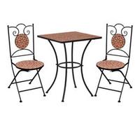 Mobilier De Bistro 3 Pcs Mosaïque Carreau Céramique Terre Cuite Vidaxl Vidaxl