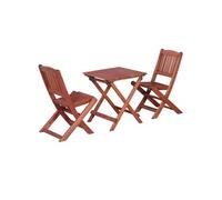 vidaXL Ensemble bistro 3 pièces pour enfants en bois d'eucalyptus massif