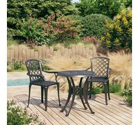 Ensemble de Bistro 5 pcs Aluminium Coulé Noir Balcon Salon de Jardin vidaXL