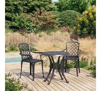 Ensemble de Bistro 5 pcs Aluminium Coulé Noir Balcon Salon de Jardin vidaXL