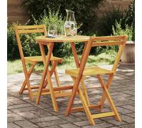 vidaXL Ensemble bistro 3 pièces Bois massif Acacia 4105500 Marron