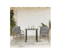 Ensemble à Manger de Jardin avec Coussins Table 5 pcs Résine Tressée vidaXL