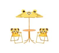 Ensemble de bistro avec parasol pour enfants 3 pcs Jaune