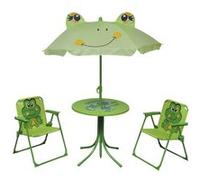 Ensemble de bistro avec parasol pour enfants 3 pcs Vert Vert G