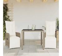 Ensemble de Bistro de Jardin avec Coussins Mobilier Résine Tressée vidaXL