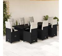 Ensemble de Bistro de Jardin avec Coussins Mobilier Résine Tressée vidaXL