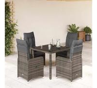 Ensemble de Bistro de Jardin avec Coussins Mobilier Résine Tressée vidaXL