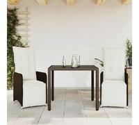 Ensemble de Bistro de Jardin avec Coussins Mobilier Résine Tressée vidaXL