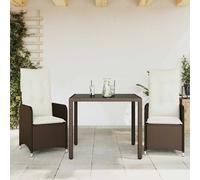 Ensemble de Bistro de Jardin avec Coussins Mobilier Résine Tressée vidaXL