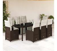 Ensemble de Bistro de Jardin avec Coussins Mobilier Résine Tressée vidaXL