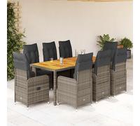 Ensemble de Bistro de Jardin avec Coussins Mobilier Résine Tressée vidaXL