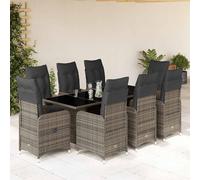 Ensemble de Bistro de Jardin avec Coussins Mobilier Résine Tressée vidaXL