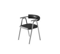 Ensemble De Bistro Industriel Moderne, Table À Manger en Acier Inoxydable Et Canapé Incurvé en Simili Cuir avec Fauteuil, Mobilier De Café en Métal Élégant for Bar, Salon Ou Restaurant(C)