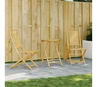 Vidaxl Ensemble De Bistro 3 Pcs Bambou
