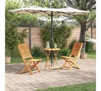 Ensemble De Bistro Pliable 3 Pièces En Acacia Massif