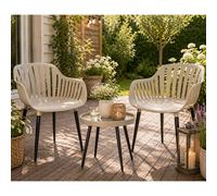Ensemble de bistrot 3 pièces ensemble de bistrot mobilier de balcon table ron...