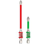 Ensemble de bits de perceuse à tournevis - kit de bits magnétiques en 2 pièces avec pointes antidérapantes à ressort, outils de précision durables | Équipement de réparation des ménages pour l'électri