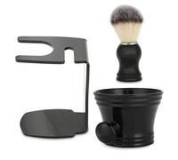 Ensemble de blaireaux de rasage 3 en 1 avec support de brosse et bol à savon pour homme