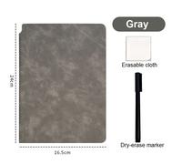 Ensemble De Bloc-Notes En Cuir Réutilisable Pour Tableau Blanc,Stylo Effaçable,Gril,Licence Hebdomadaire,Portable,Bureau,1 Pièce - Type Gray #D