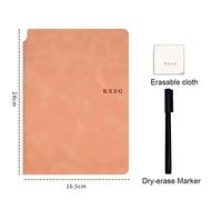 Ensemble De Bloc-Notes En Cuir Réutilisable Pour Tableau Blanc,Stylo Effaçable,Gril,Licence Hebdomadaire,Portable,Bureau,1 Pièce - Type Pink-23*17 Pouces #B