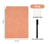 Ensemble De Bloc-Notes En Cuir Réutilisable Pour Tableau Blanc,Stylo Effaçable,Gril,Licence Hebdomadaire,Portable,Bureau,1 Pièce - Type Pink #C