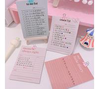 Ensemble De Bloc-Notes Kawaii Pour Calendrier De Tâches, Papier Mémo Mignon, Papeterie Fournitures Scolaires Et De Bureau, 50 Pièces/Ensemble
