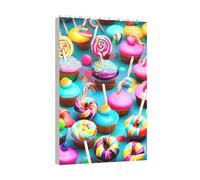 Ensemble de blocs de construction colorés avec impression de cupcakes et de beignets, blocs de construction pour le développement du cerveau