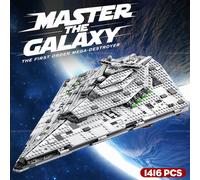 Ensemble de blocs de construction de vaisseaux spatiaux de haute difficulté, modèle de jouet spatial, kit de collection pour enfants et fans, cadeau de Noël 1416PCS