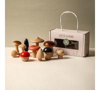 Ensemble De Blocs De Construction En Forme De Champignon Pour Bébé, Jouets Éducatifs Montessori, Jeu D'équilibre Des Sens Des Couleurs Pour Enfants, Empilage De Cadeaux, 1 Ensemble