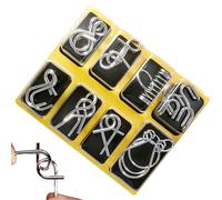 Ensemble de blocs de fer pour enfants | Jeu de blocs de fer pour ouvrir et déverrouiller, d'ingéniosité avec anneaux en métal | pour voyages, salles de t cadeaux pour enfants