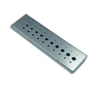 Ensemble de blocs de frappe en acier ferme pour les réparations horlogères mettant en évidence les petites et grandes mesures pour un entretien détaillé de la montre trois rangées d'outils de jetée