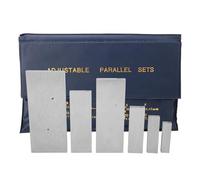 Ensemble de blocs de jauge de haute précision Ensemble de 6 blocs parallèles réglables en acier, plage de réglage de 3/8 à 2-1/4 pouces for une mesure précise