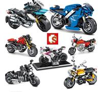Ensemble De Blocs De Moto Pour Course Tout-Terrain, Modèle De Véhicule, Briques De Construction, Champions De Vitesse, Moto De Ville Sportive, Haute Technologie