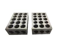 Ensemble de blocs de précision Big Hole 23 trous 25-50-75 mm, 1 paire (2 pièces), ensemble de blocs de serrage parallèles, bloc en acier, 5 trous M10 Outils de travail du bois