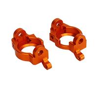 Ensemble de blocs de roulettes en aluminium, support de moyeu décoratif stable en forme de C pour véhicule tout-terrain 1/10 RC ZD Racing DBX 10 pièces de rechange durables 2 (Orange)