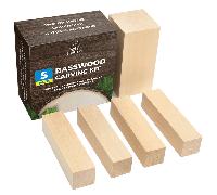 Ensemble de blocs de sculpture sur bois Beavercraft 5 pièces. Tilleul/Basswood BW1