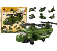 Ensemble de blocs d'hélicoptères militaires Vert militaire 1000 pièces