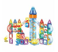 Ensemble de blocs magnétiques 3D - SPRINGOS - 134 pièces - Multicolore - Âge 3+ - Panneaux et billes LED